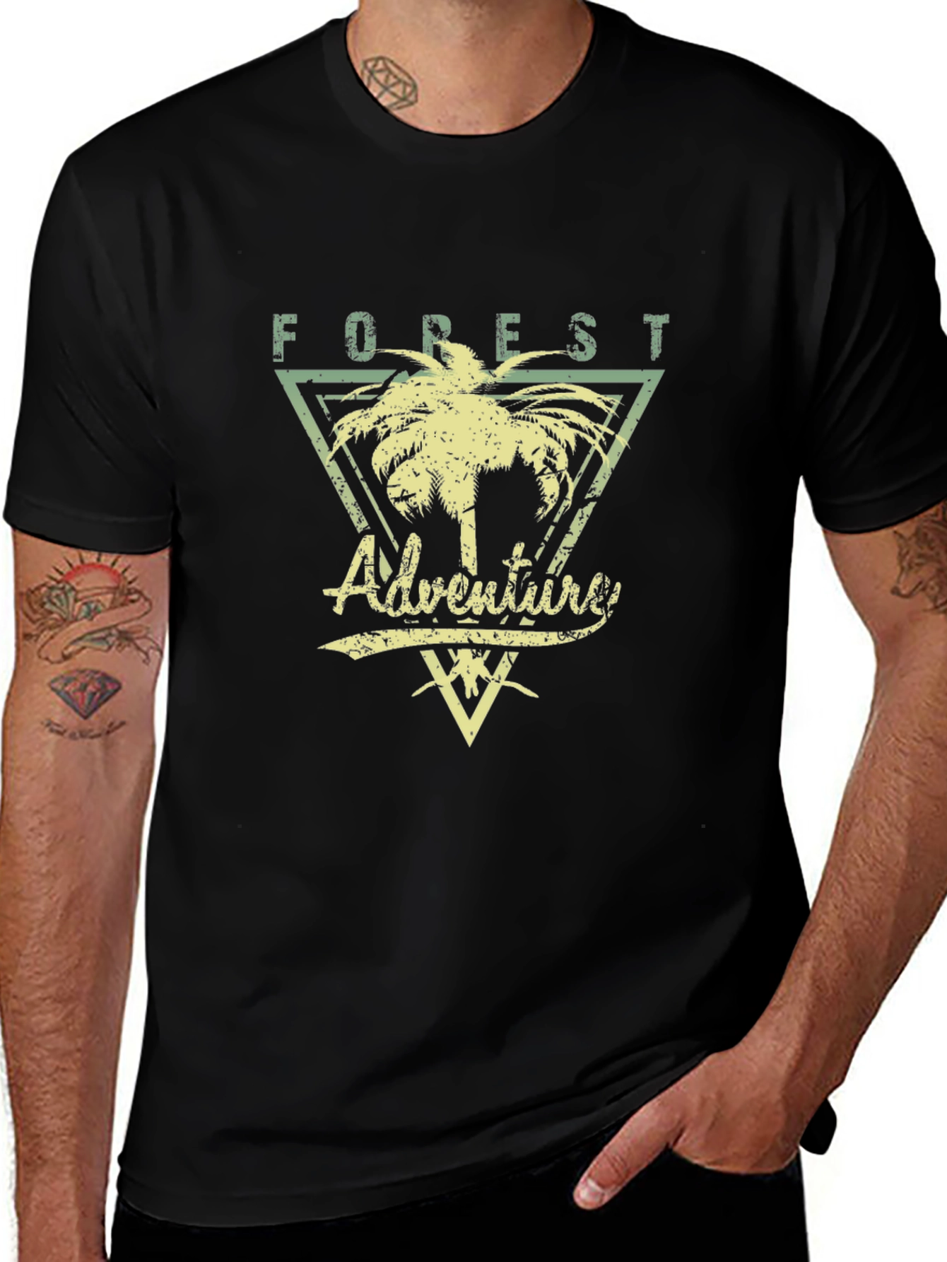 Forest Adventure Graphic Tee - Black