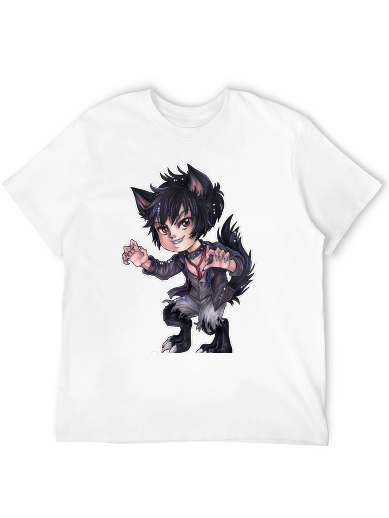 Werewolf Anime T-Shirt - Black