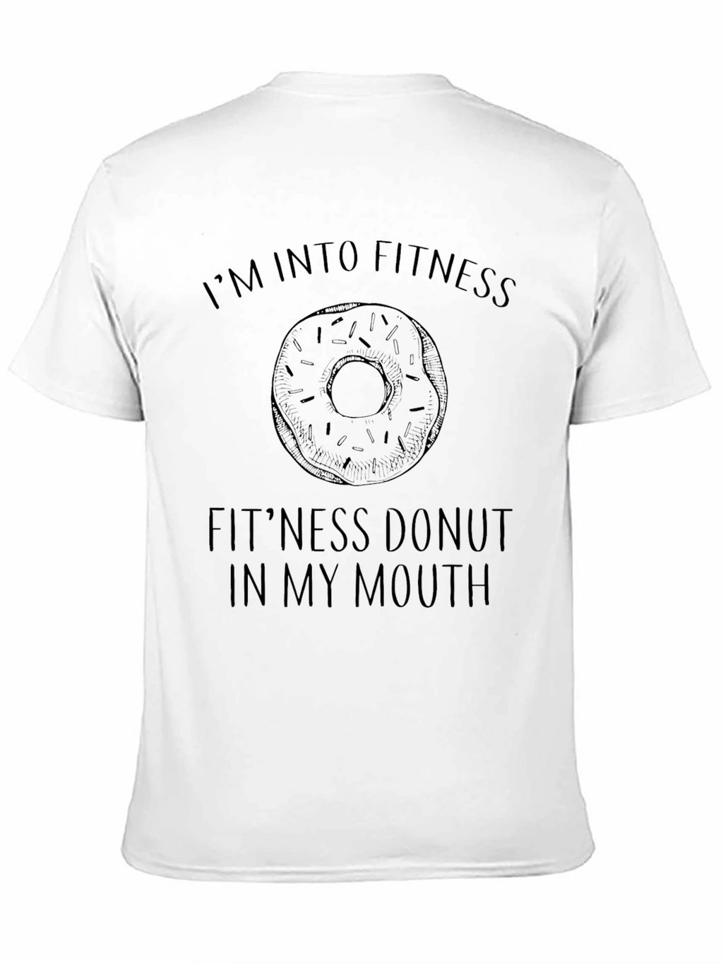 Fitness Donut Graphic Tee - Black Casual T-Shirt