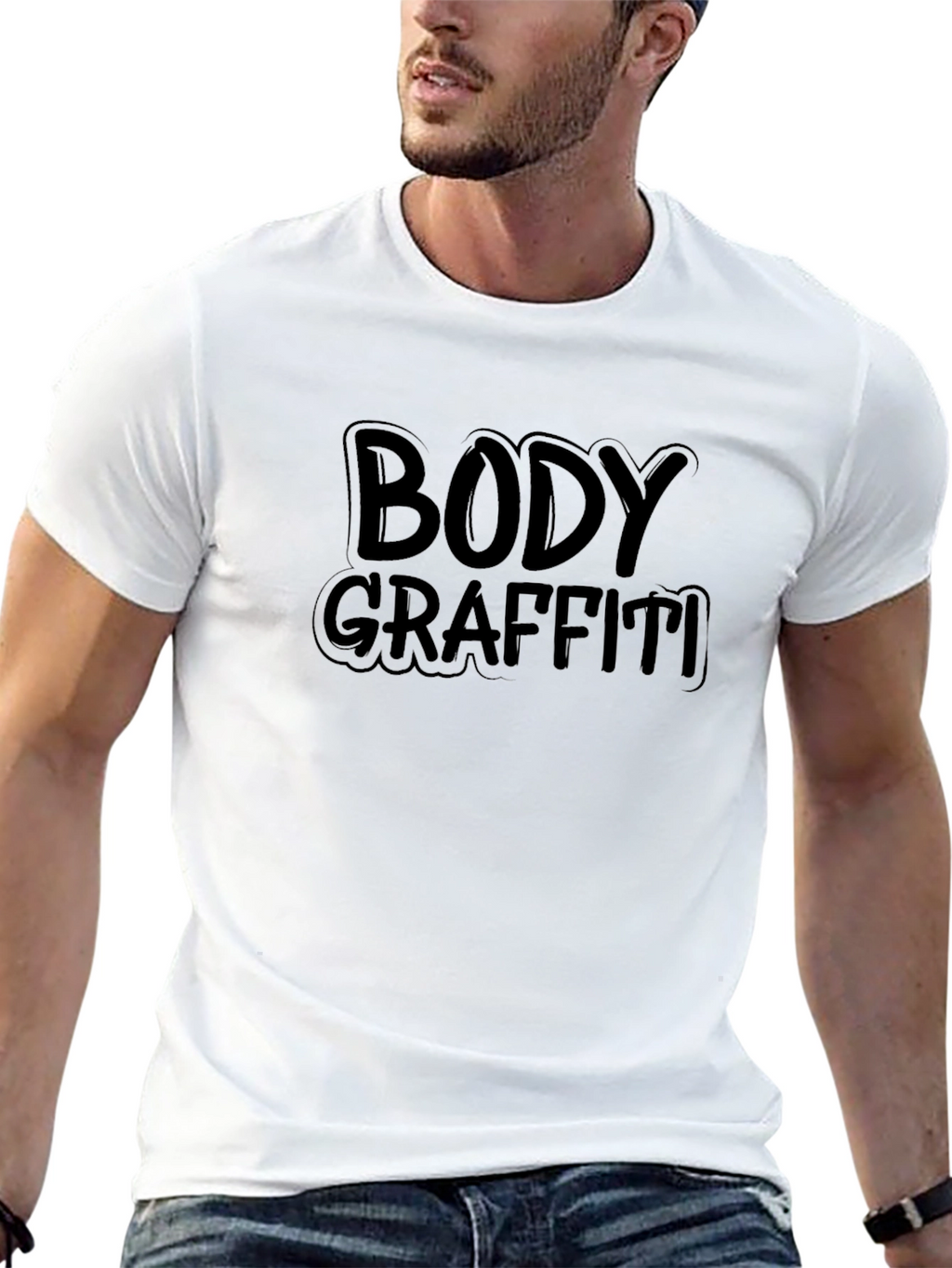 Body Graffiti Black T-Shirt - Unique Design