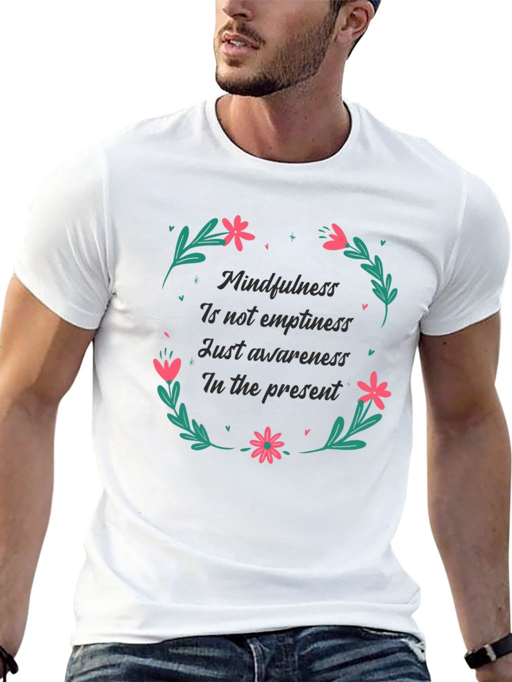 Mindfulness in the Present Black T-Shirt