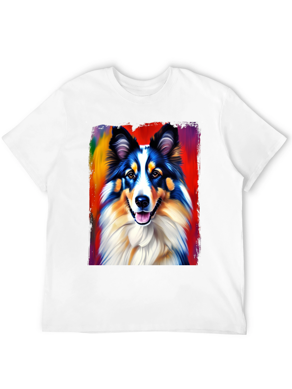 Colorful Dog Graphic T-Shirt
