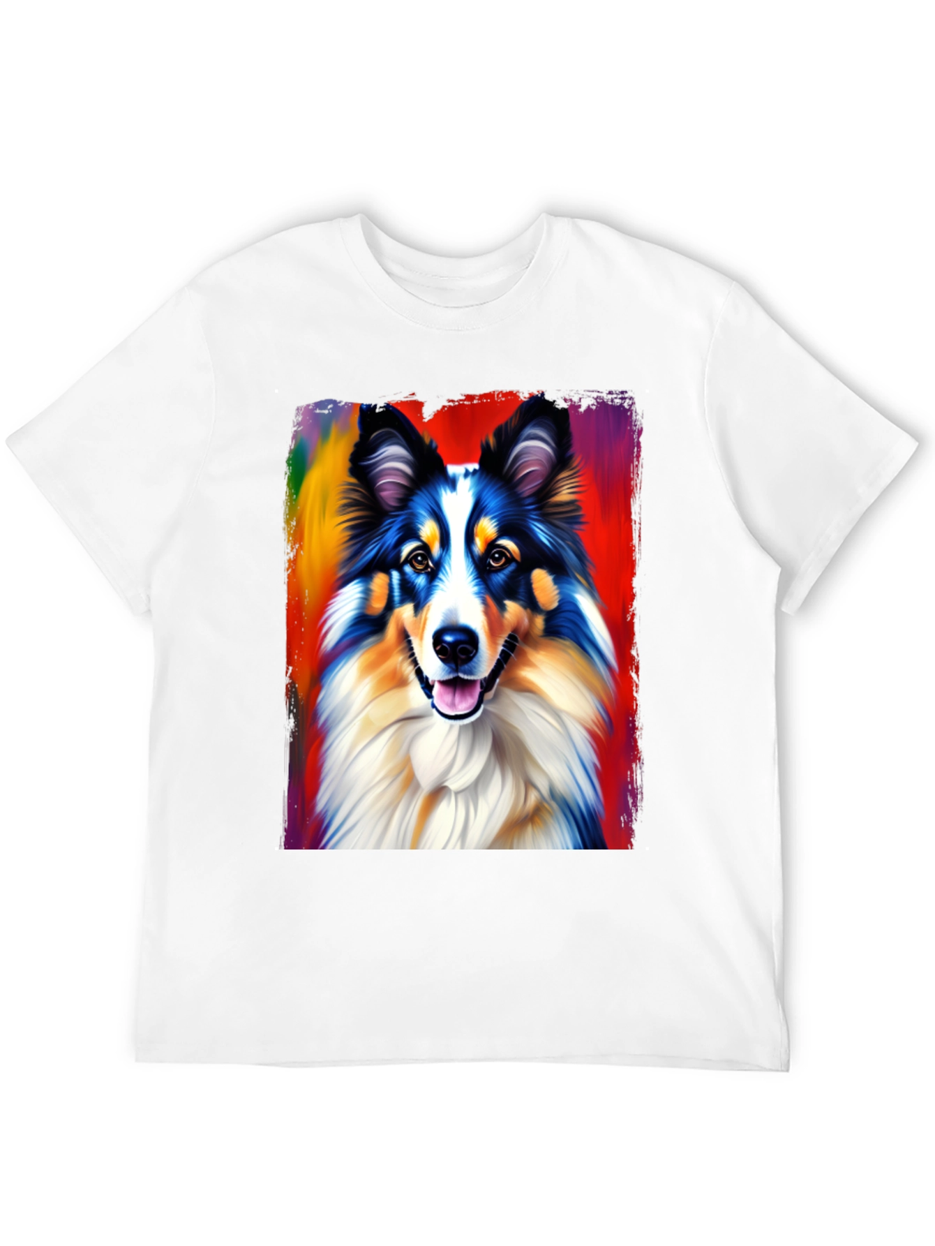 Colorful Dog Graphic T-Shirt