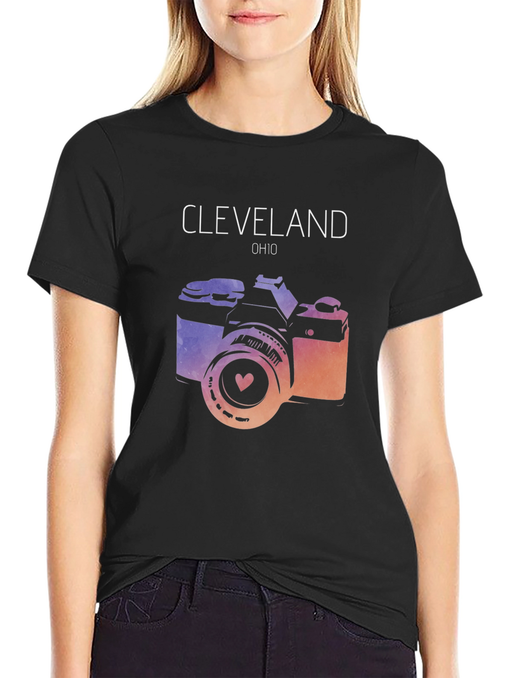 Cleveland OH Photo Camera Graphic Tee
