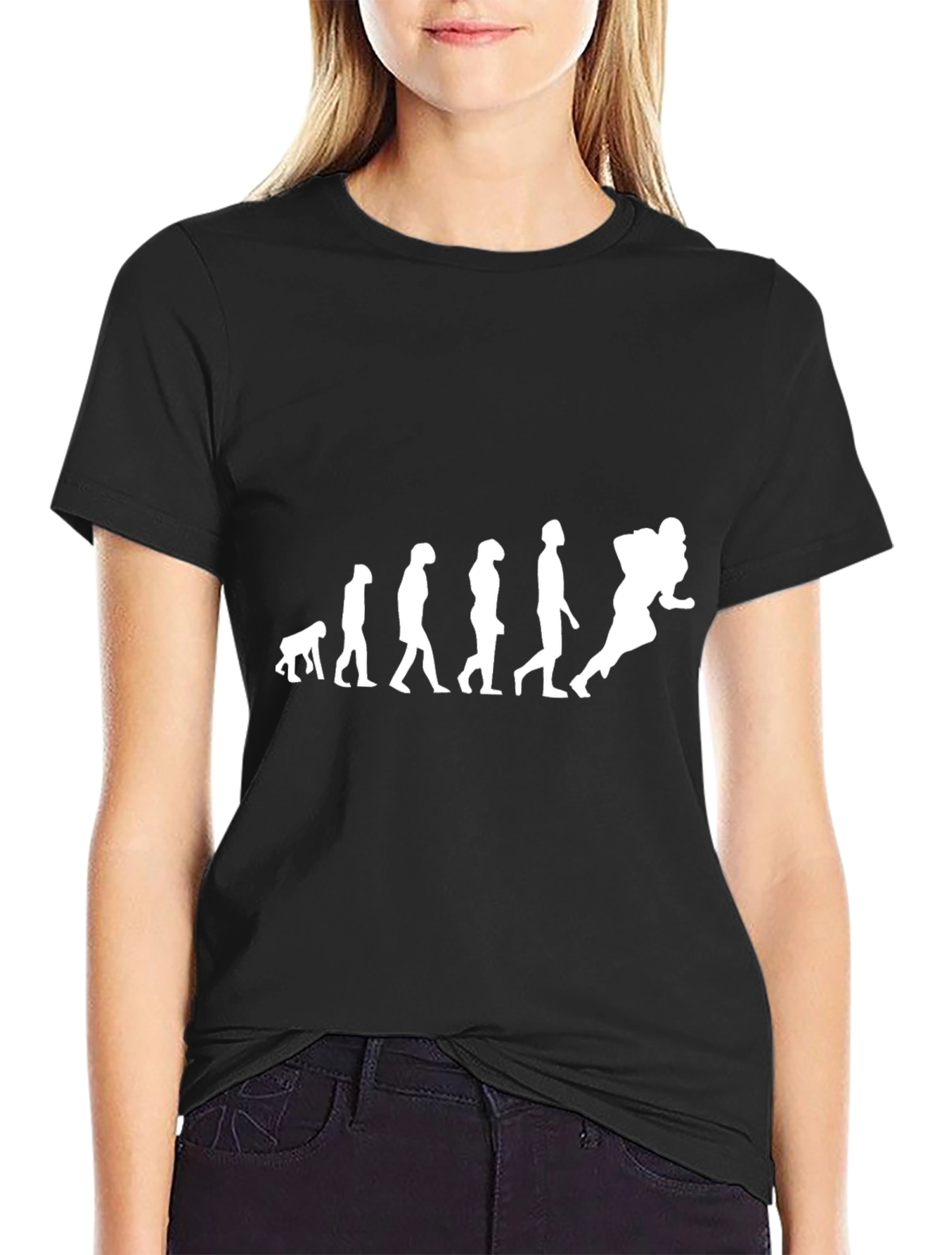 Evolution of a Football Player T-Shirt