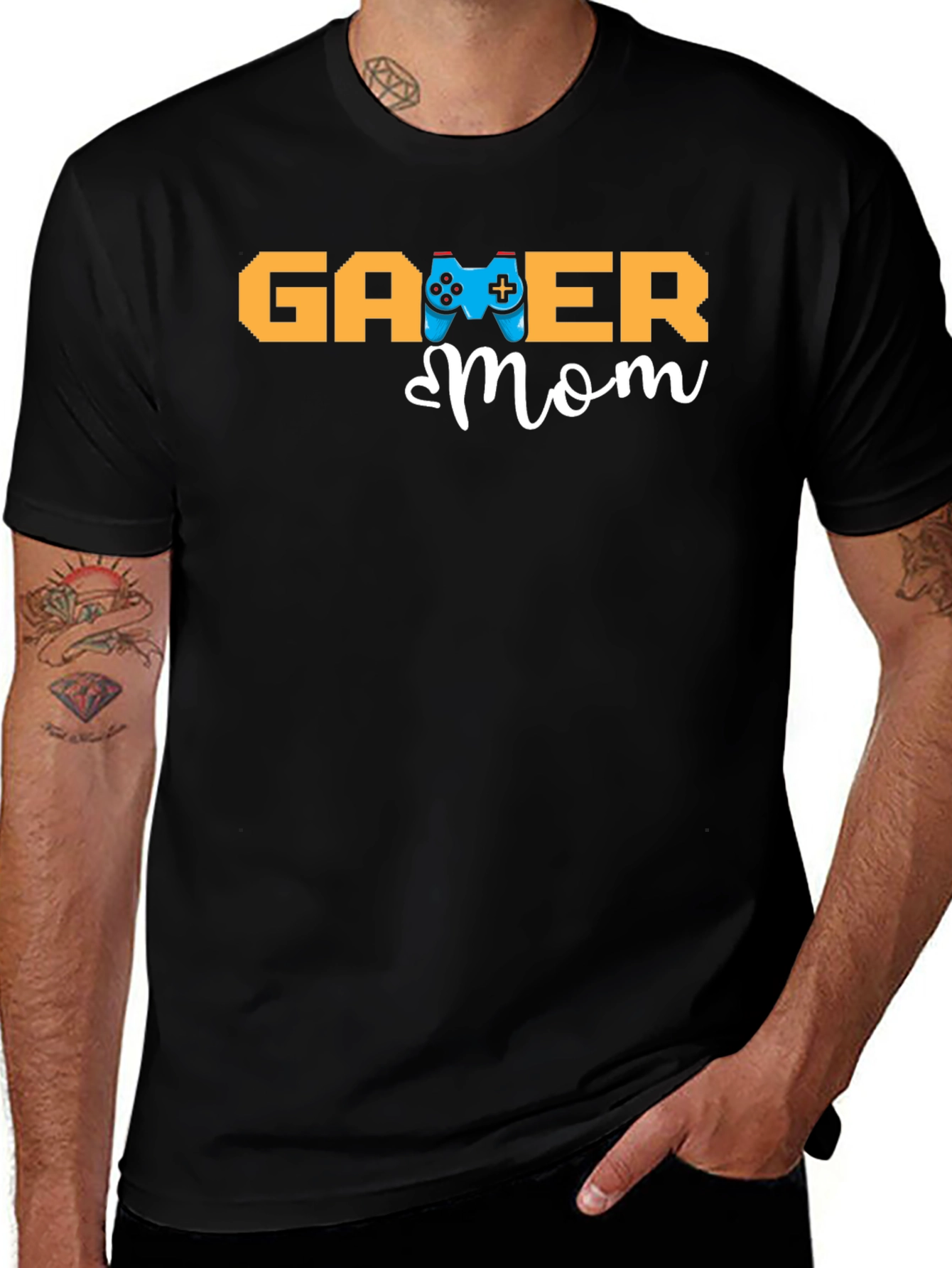 Gamer Mom T-Shirt - Black Cotton Blend