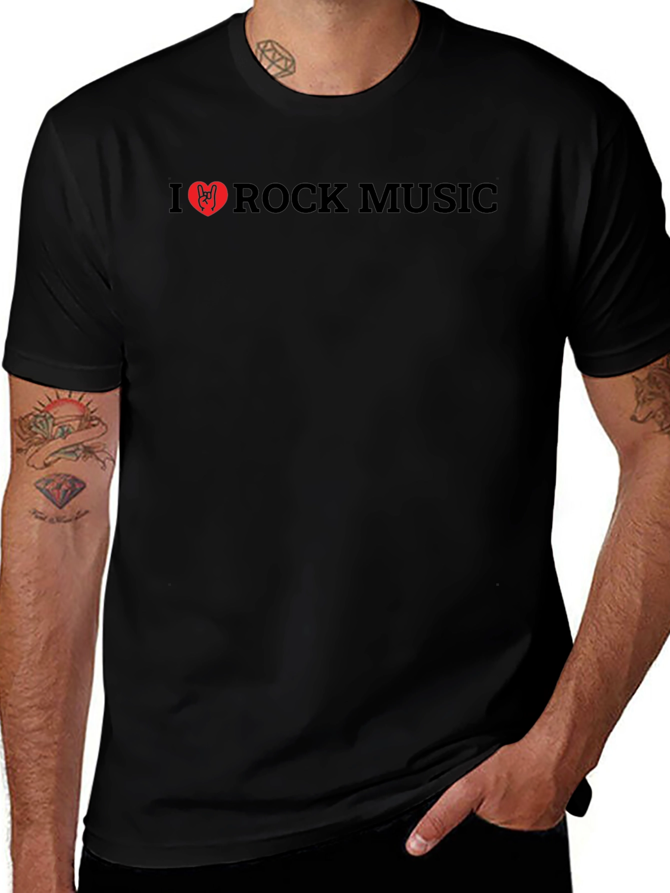 I Love Rock Music Graphic T-Shirt