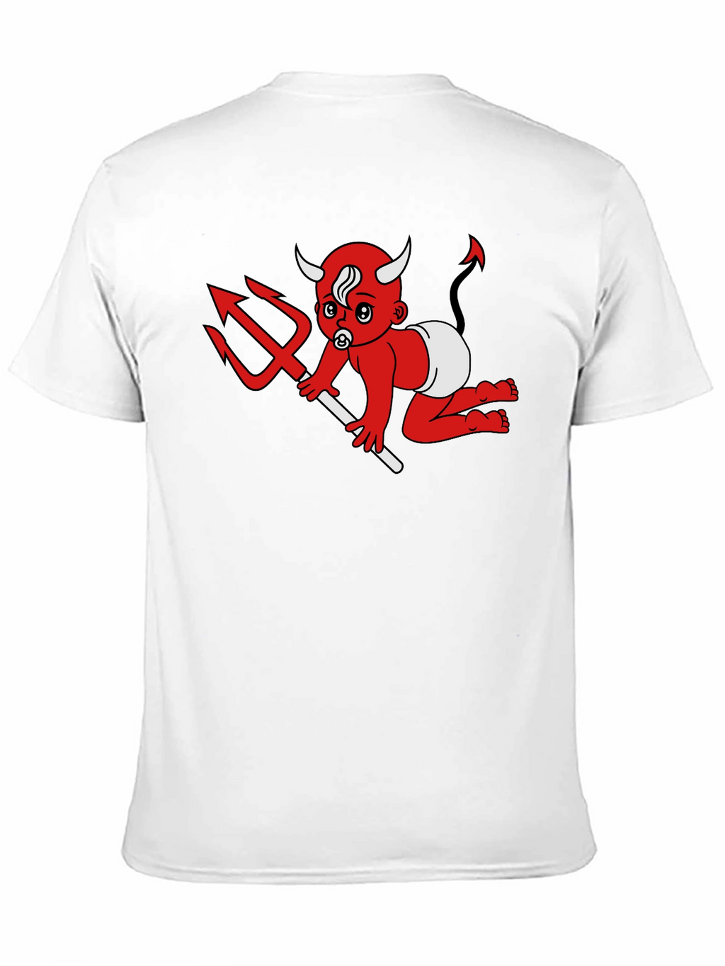 Devil Baby Graphic Tee - Black Cotton T-Shirt