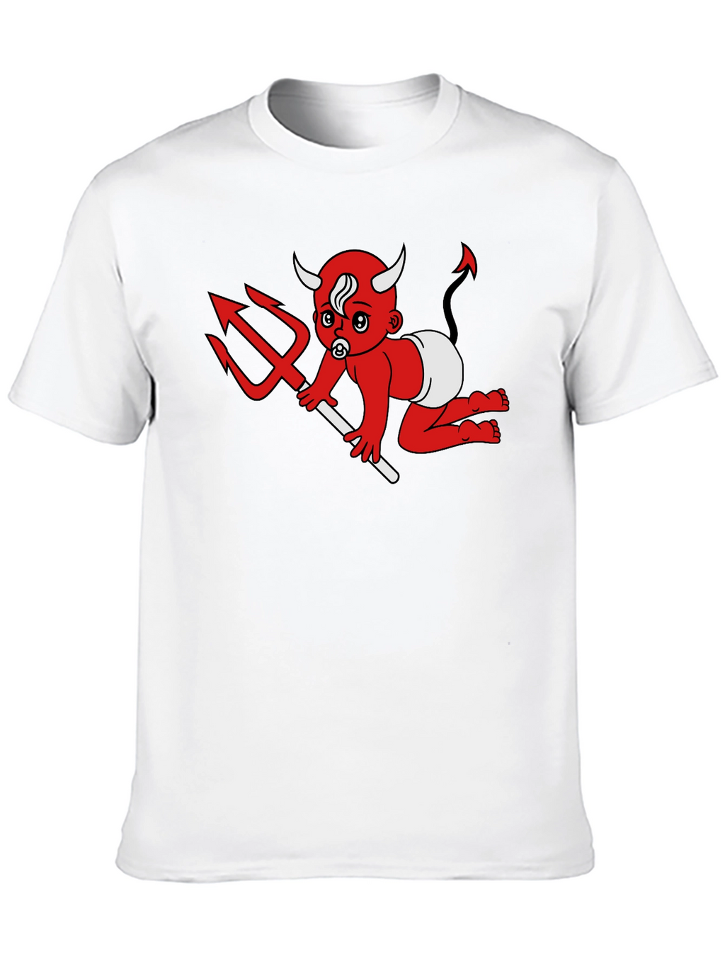 Devil Baby Graphic Tee - Black Cotton T-Shirt