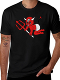 Devil Baby Graphic Tee - Black Cotton T-Shirt