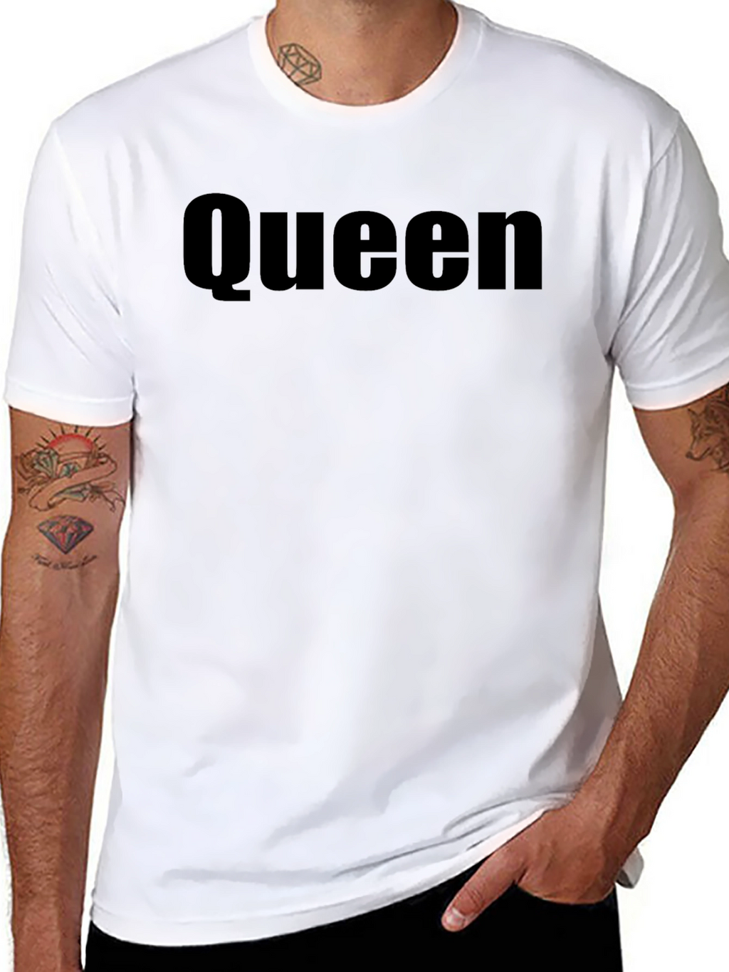 Queen Graphic Tee - Black Cotton Casual T-Shirt