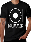 Drummer Graphic T-Shirt - Music Lover Tee