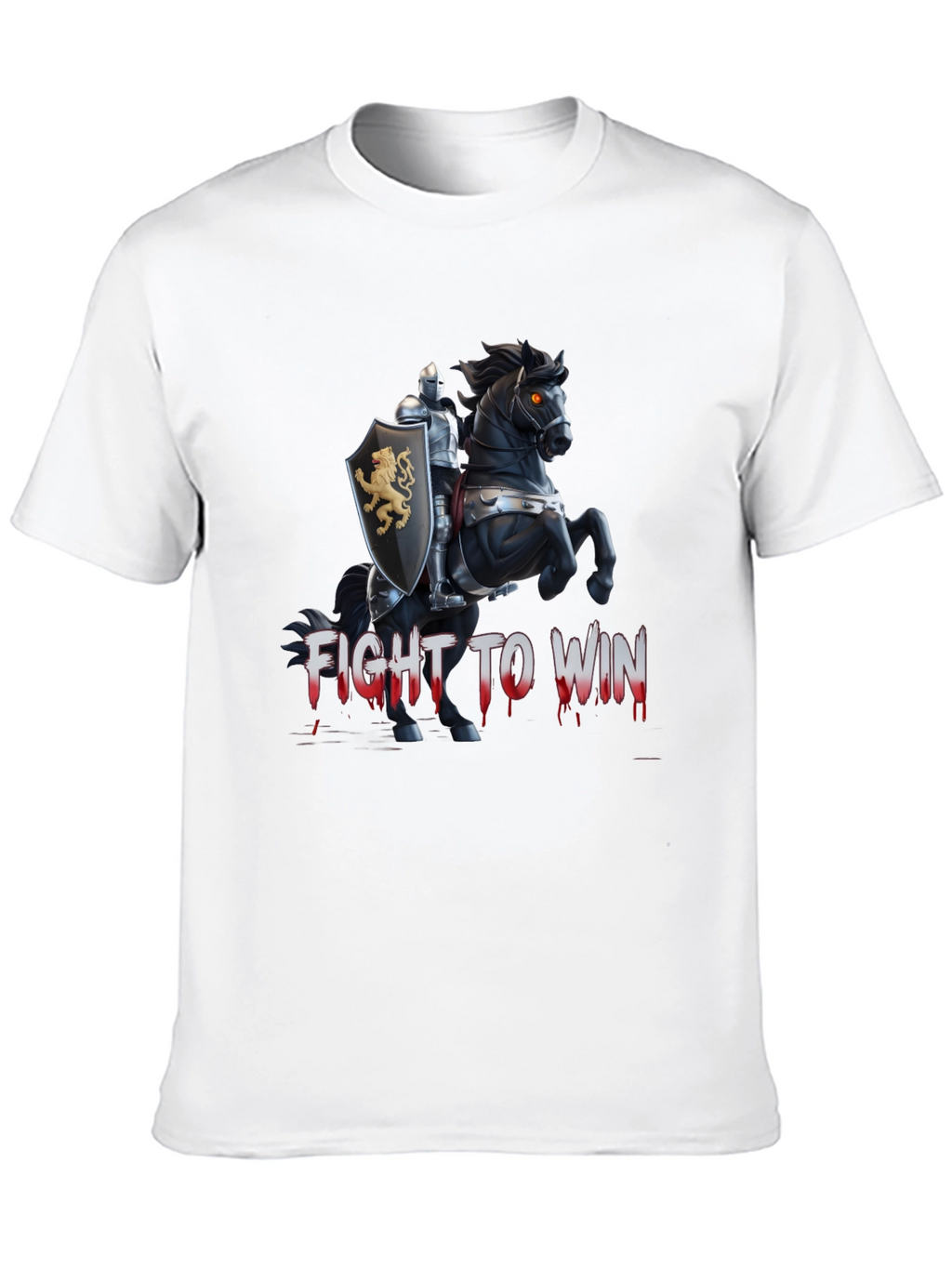 Fight to Win Knight & Horse Graphic T-Shirt