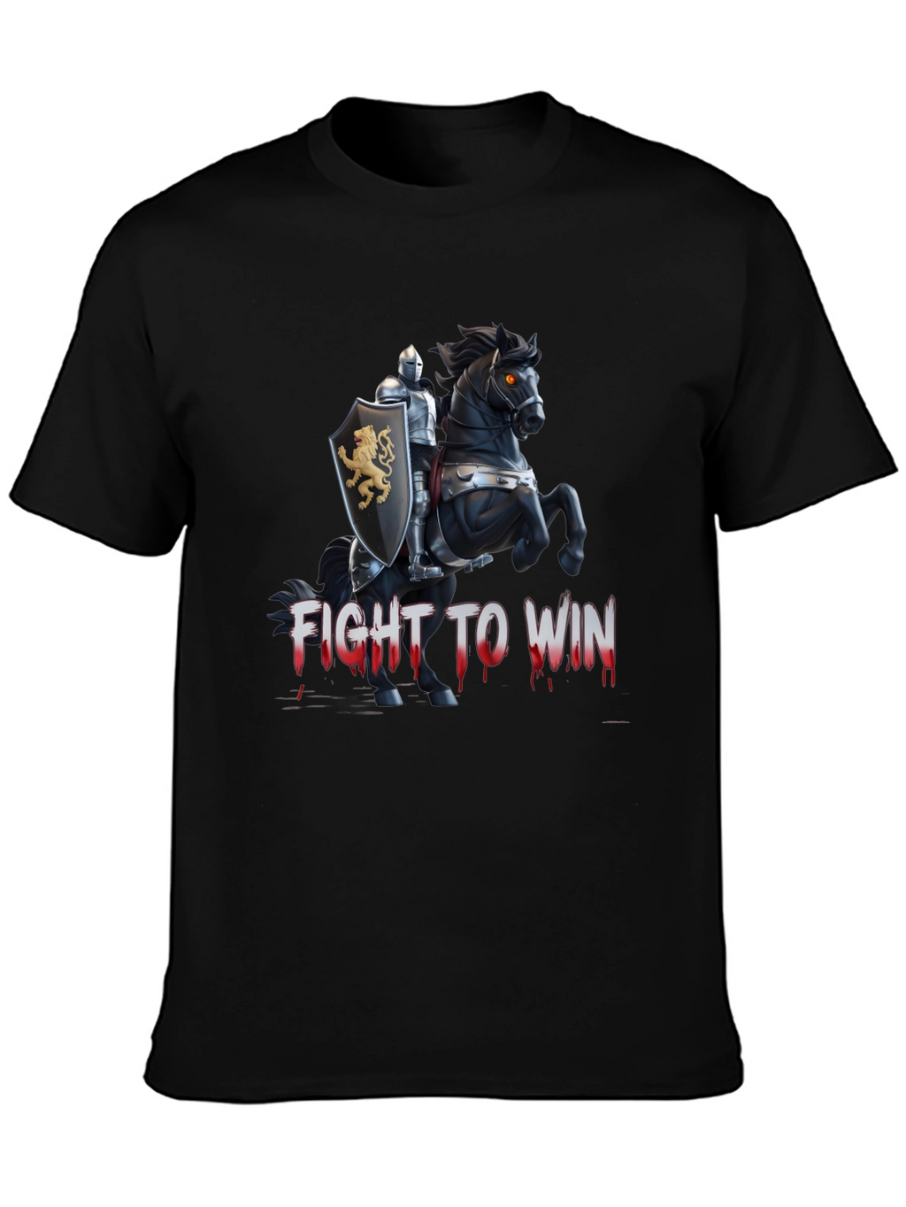 Fight to Win Knight & Horse Graphic T-Shirt