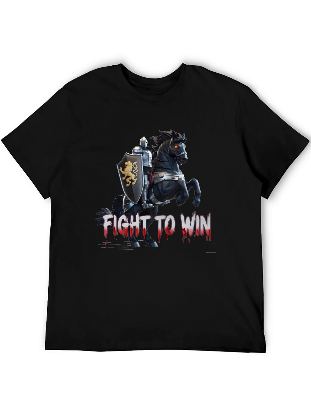 Fight to Win Knight & Horse Graphic T-Shirt