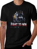 Fight to Win Knight & Horse Graphic T-Shirt