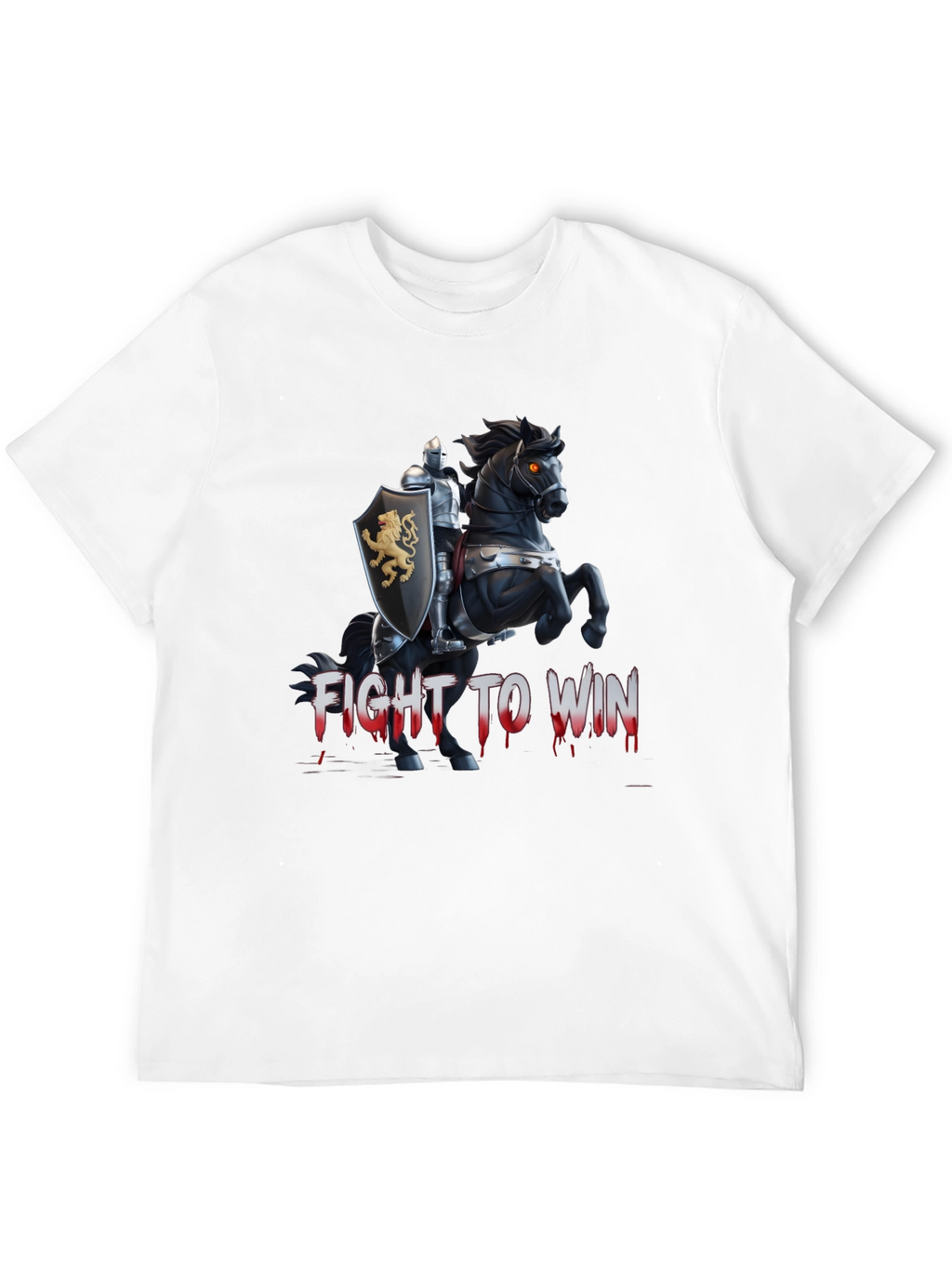 Fight to Win Knight & Horse Graphic T-Shirt