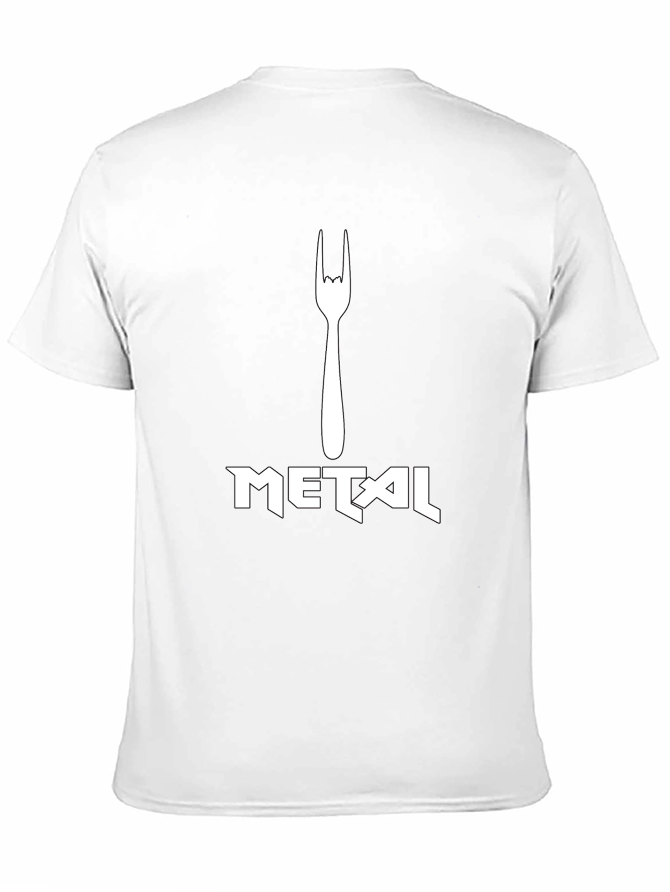 Metal Fork Graphic Black T-Shirt