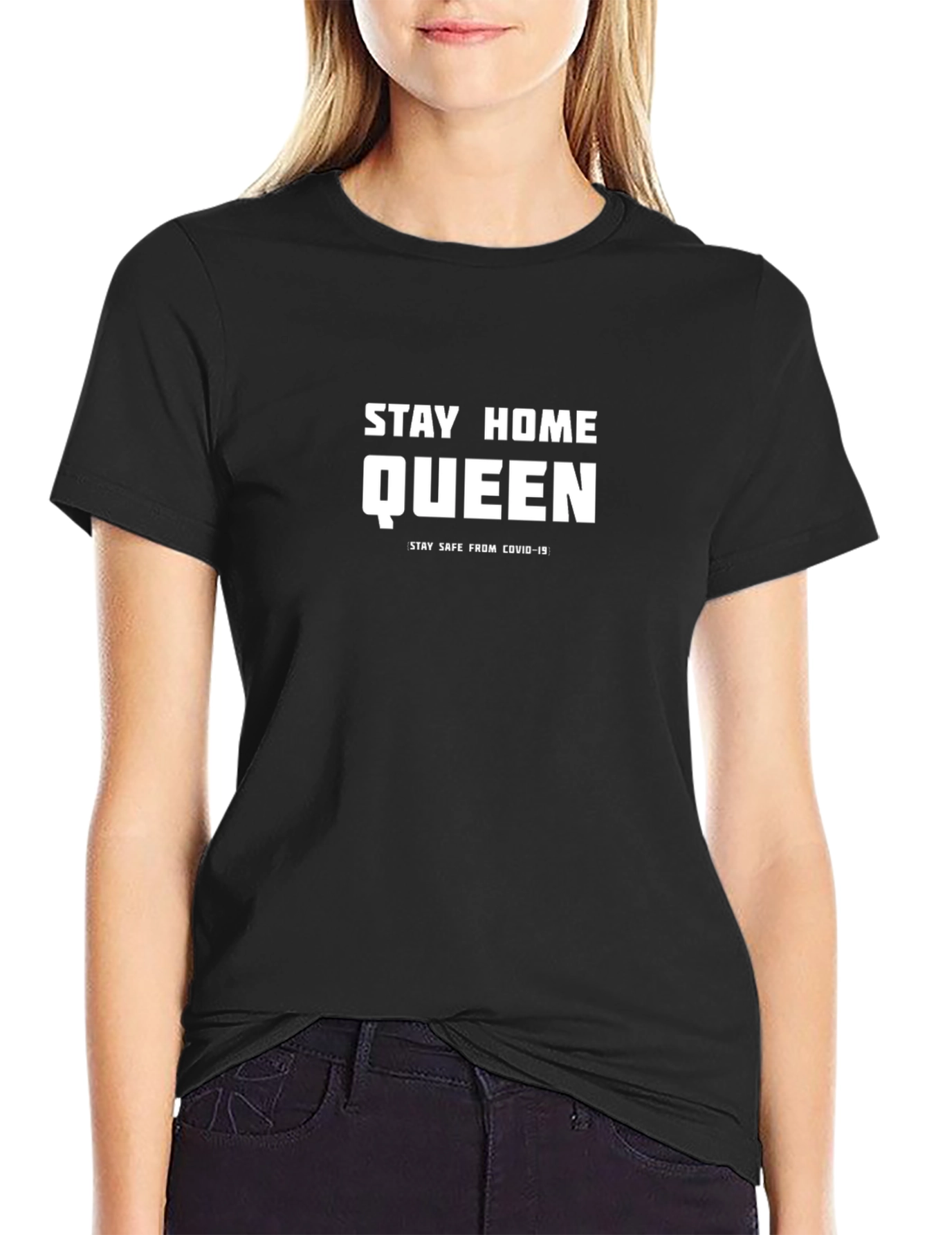Stay Home Queen T-Shirt - Covid-19 Awareness