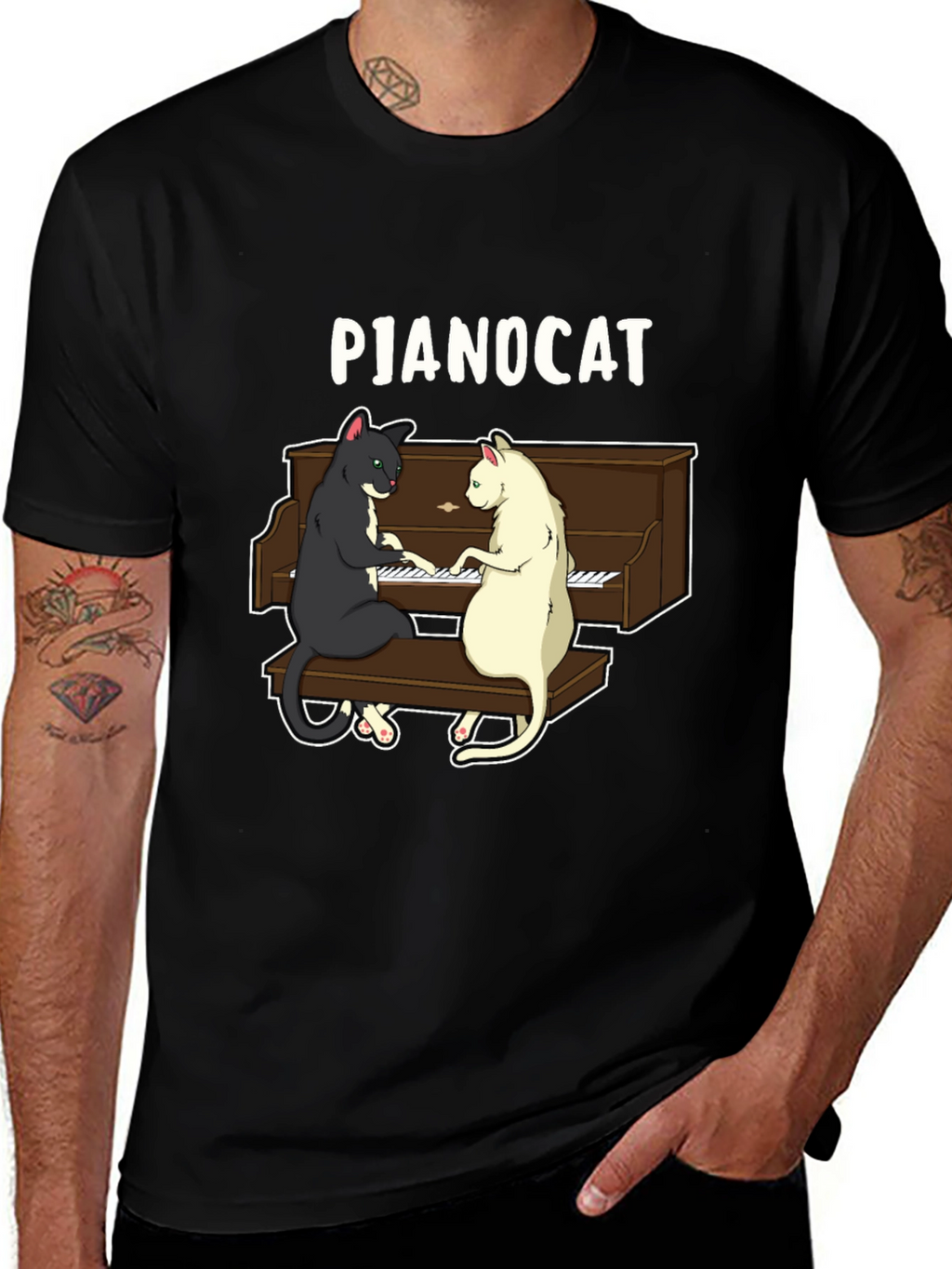 Pianocat Graphic T-Shirt
