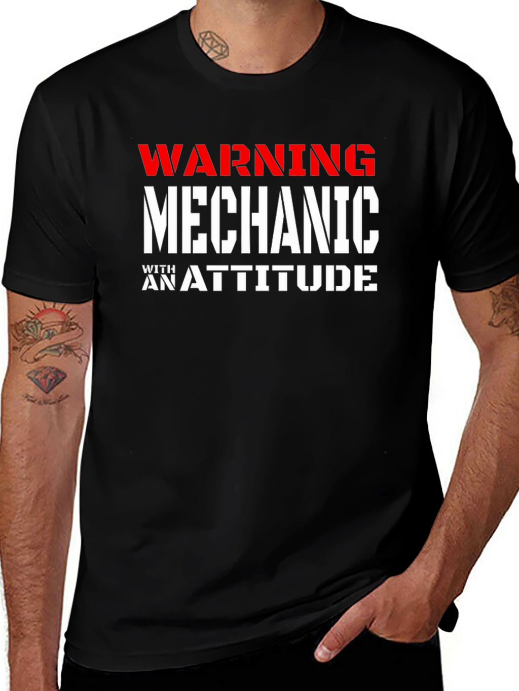 Warning Mechanic With An Attitude Graphic T-Shirt