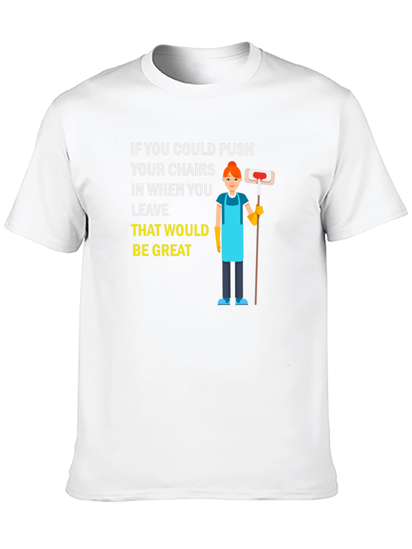 Push In Your Chairs Black Graphic T-Shirt