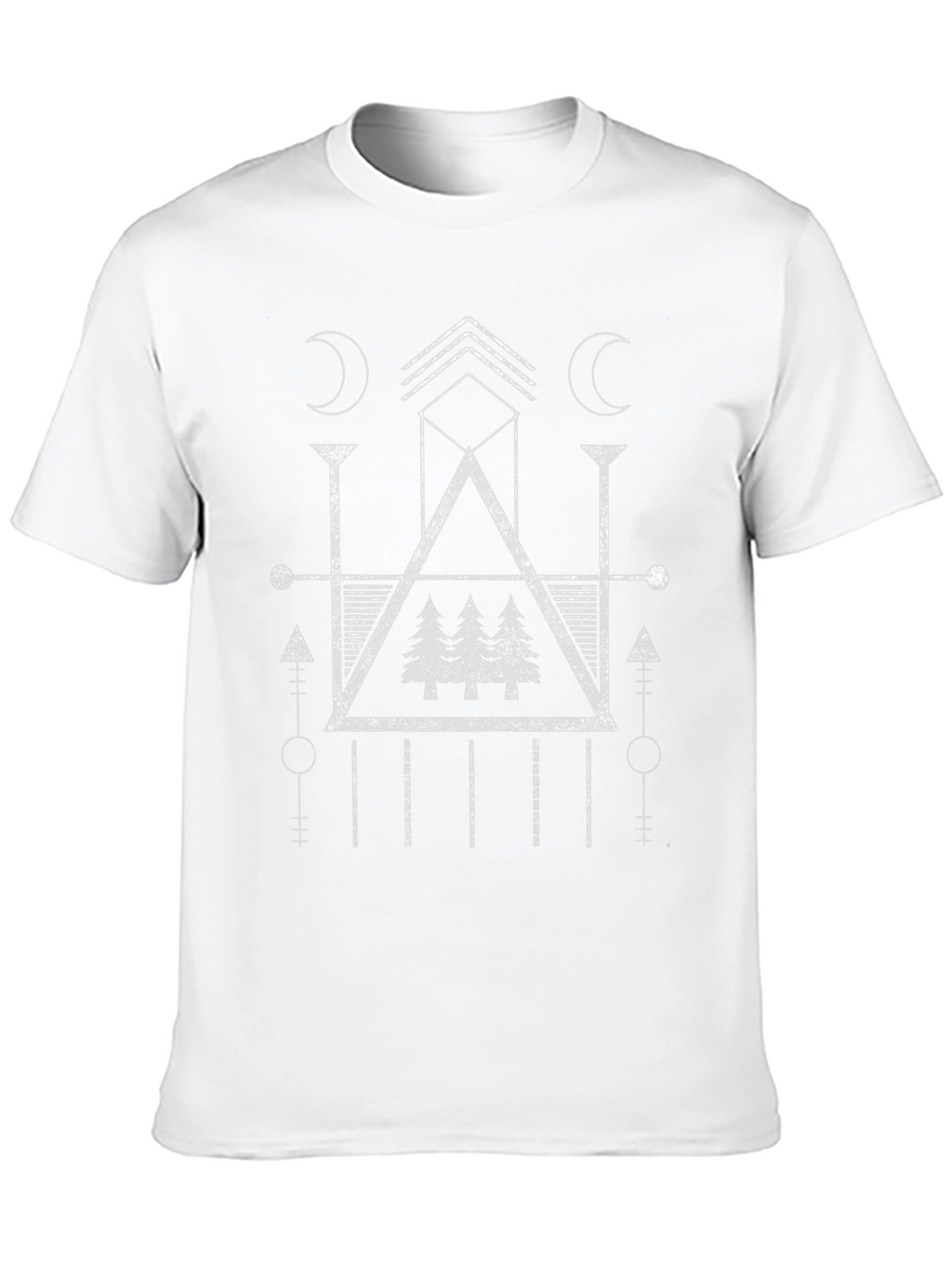Geometric Forest Graphic T-Shirt - Mens Black Tee