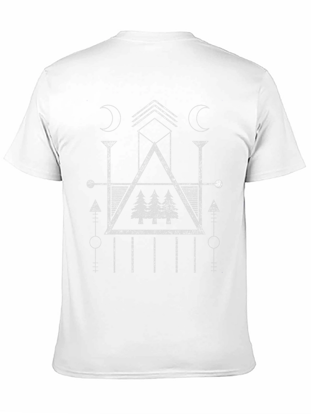Geometric Forest Graphic T-Shirt - Mens Black Tee