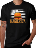 Hamerica Burger USA Flag T-Shirt