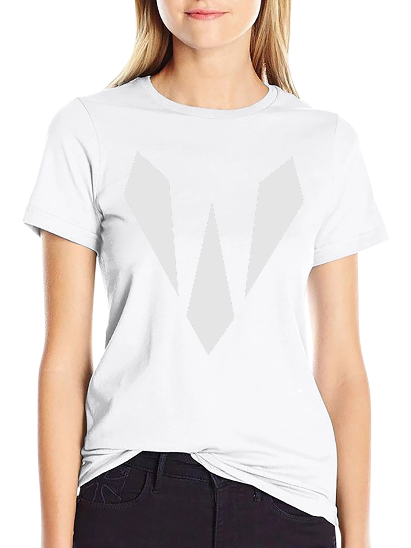 Geometric Graphic Black Tee Shirt