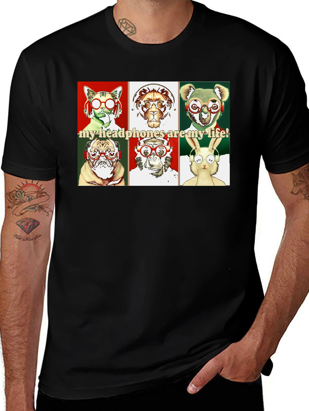 Animal Headphones T-Shirt
