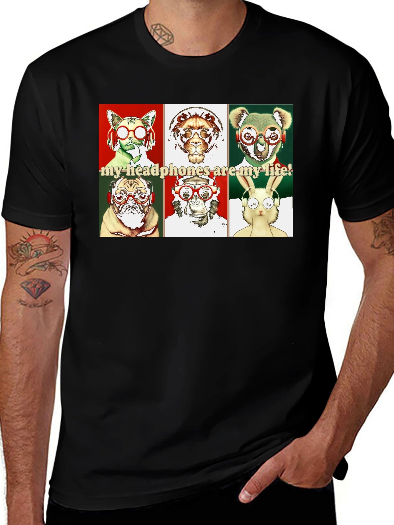 Animal Headphones T-Shirt