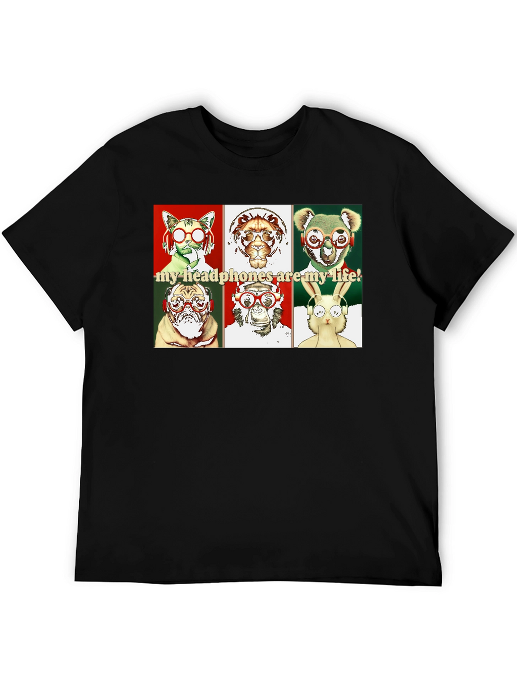 Animal Headphones T-Shirt