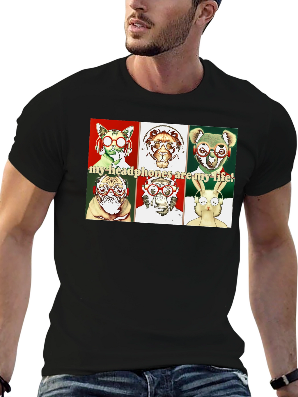 Animal Headphones T-Shirt