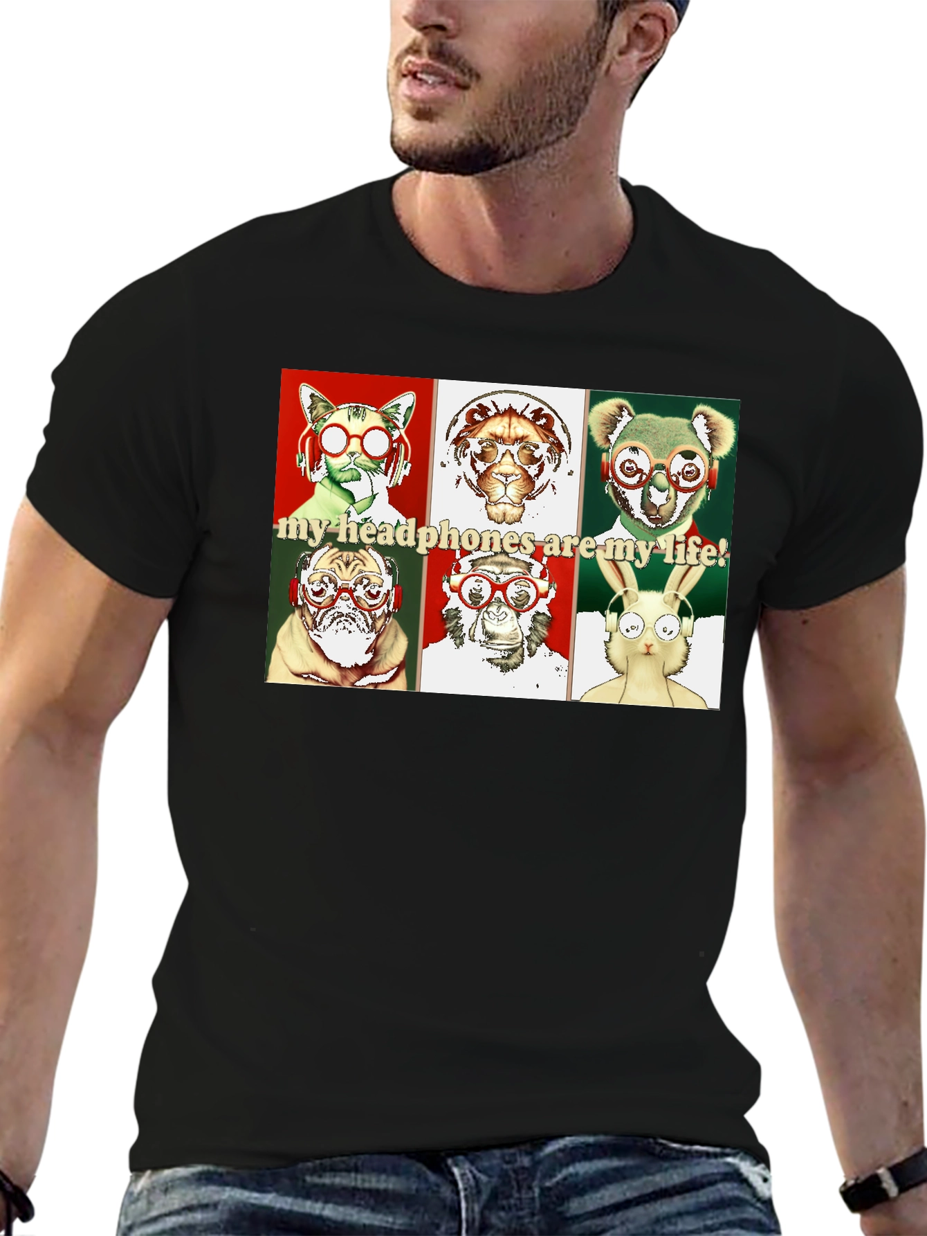 Animal Headphones T-Shirt