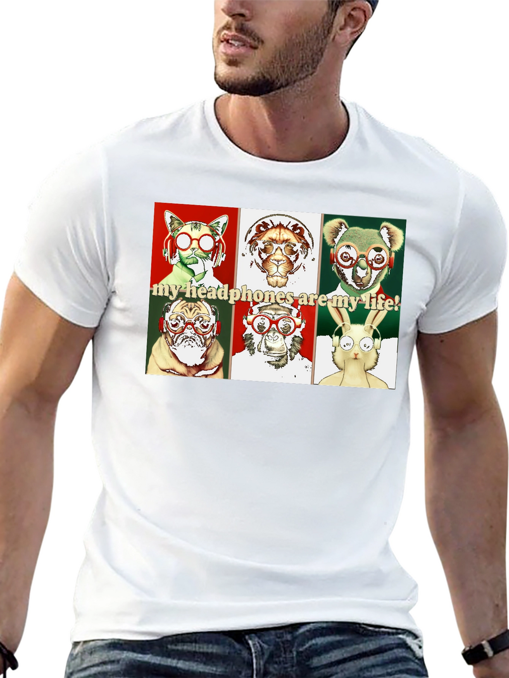 Animal Headphones T-Shirt