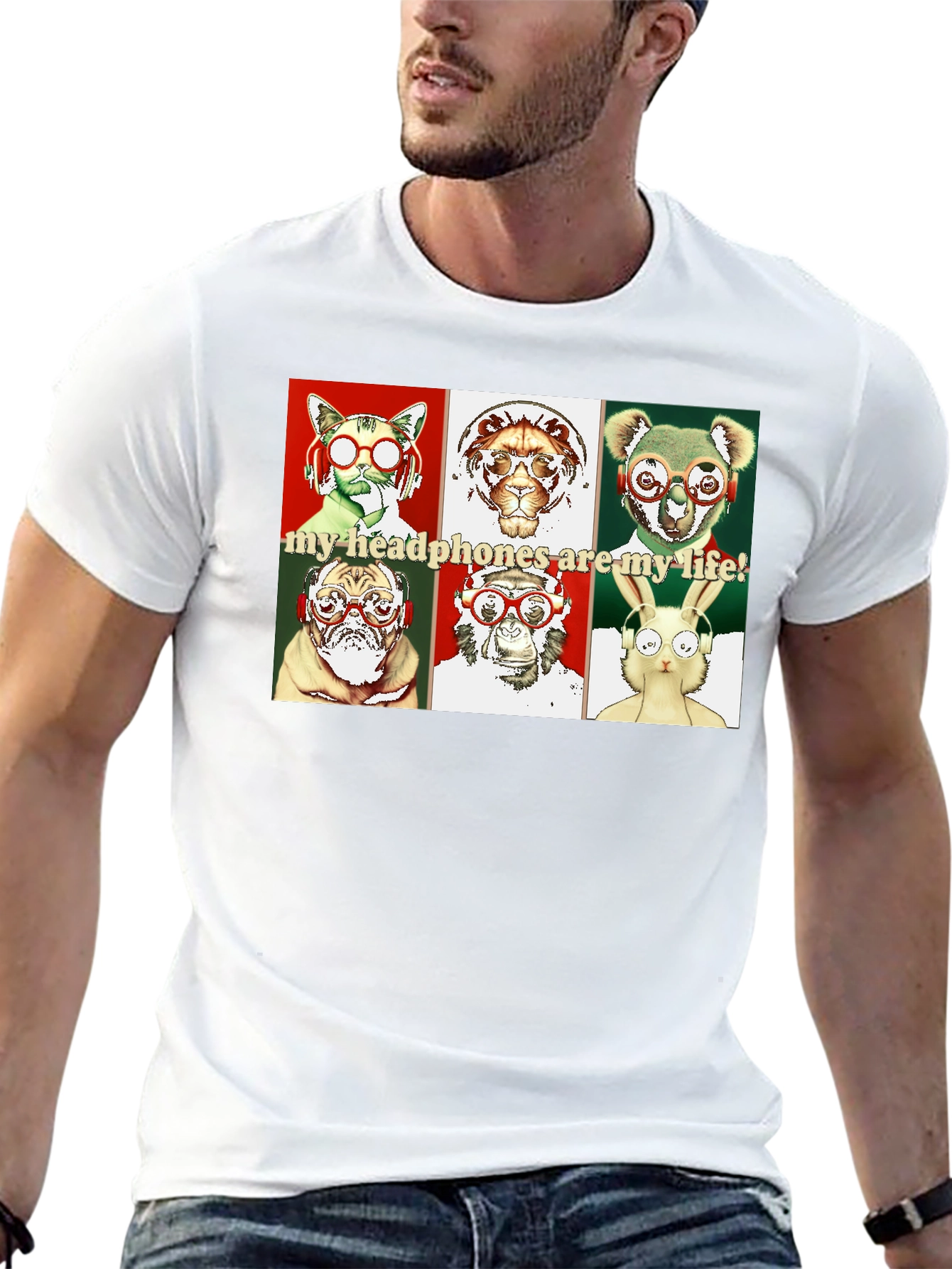 Animal Headphones T-Shirt