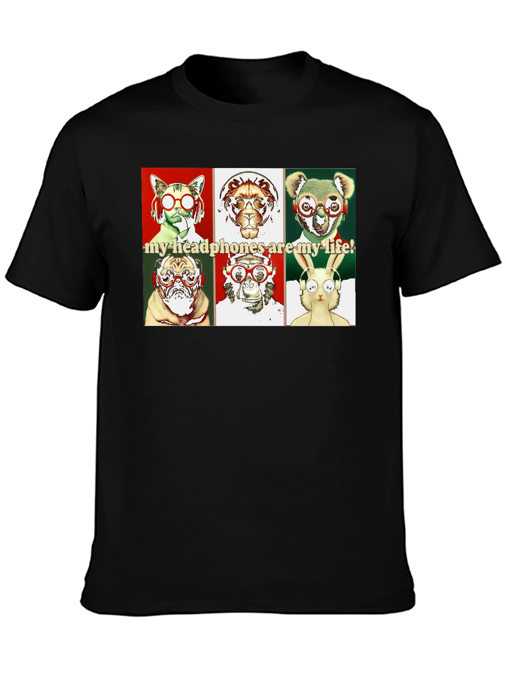 Animal Headphones T-Shirt