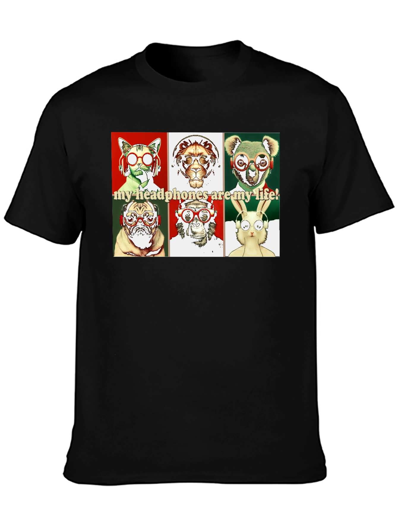 Animal Headphones T-Shirt