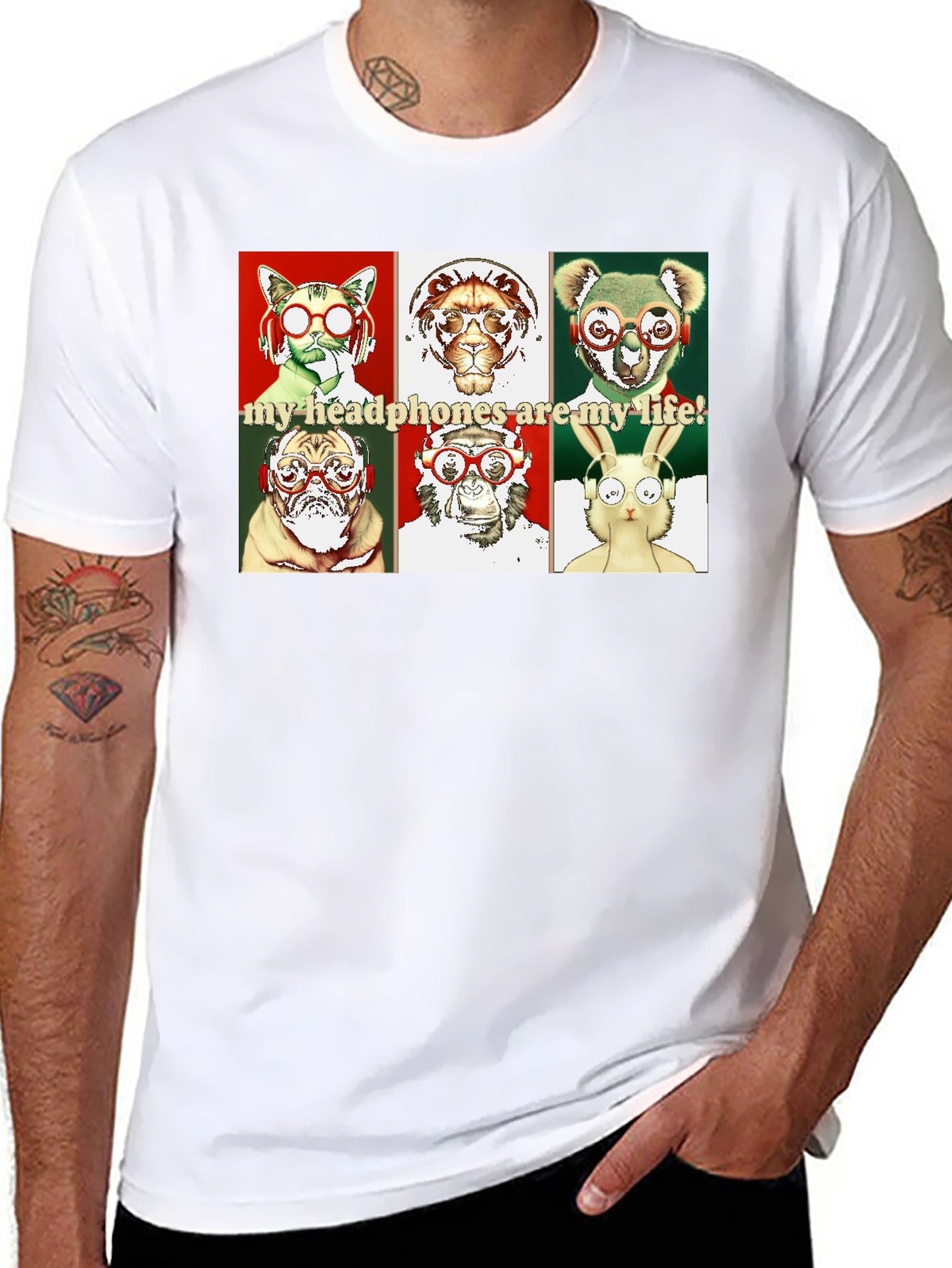 Animal Headphones T-Shirt