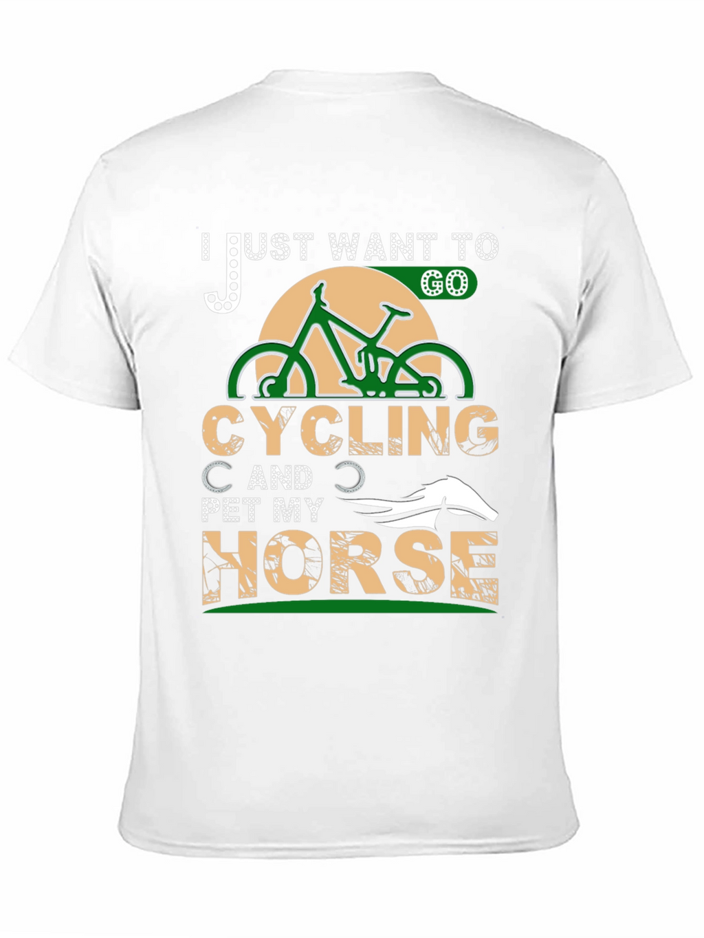 Cycling & Horse Petting T-Shirt - Hobby Tee