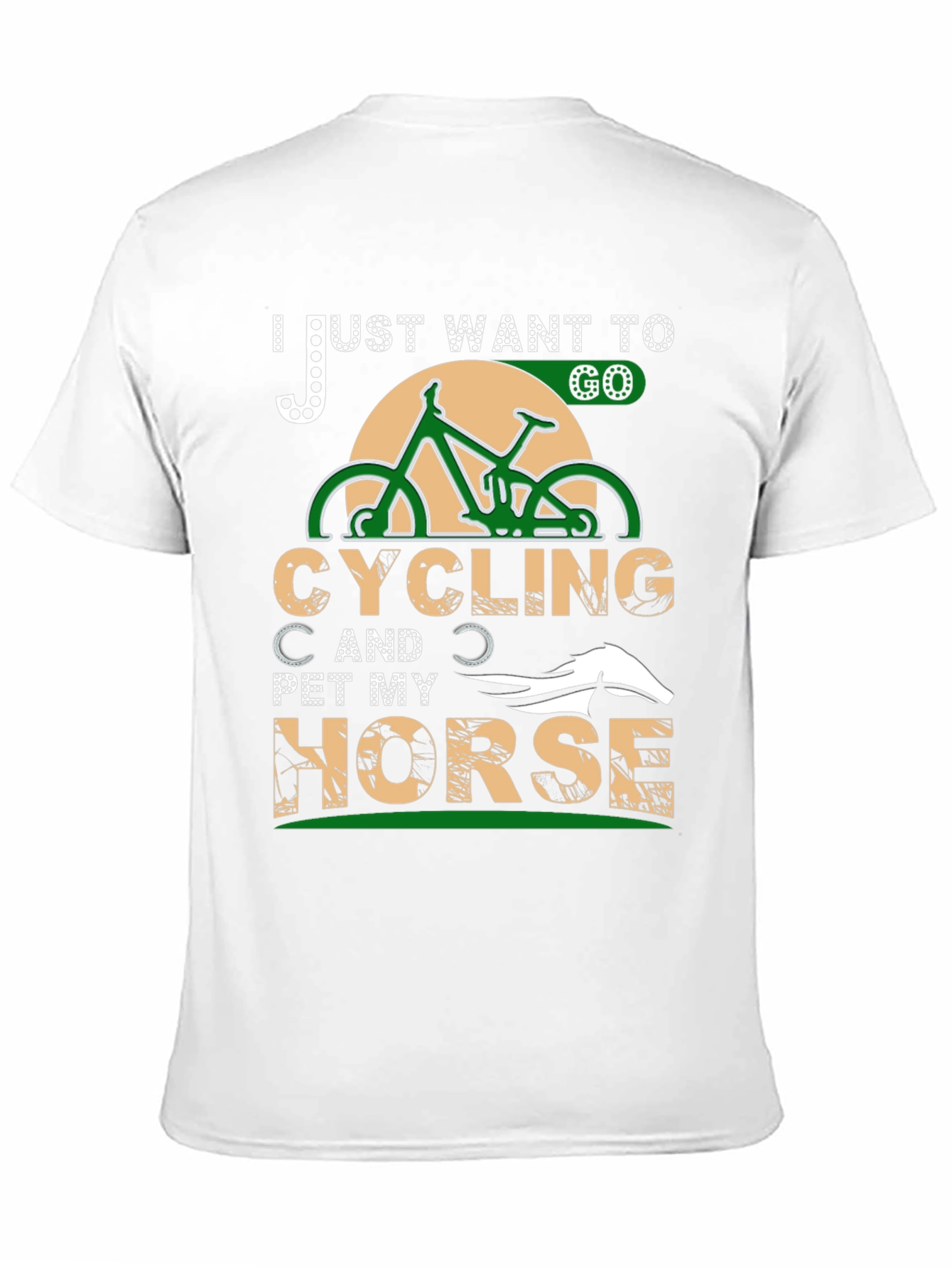 Cycling & Horse Petting T-Shirt - Hobby Tee