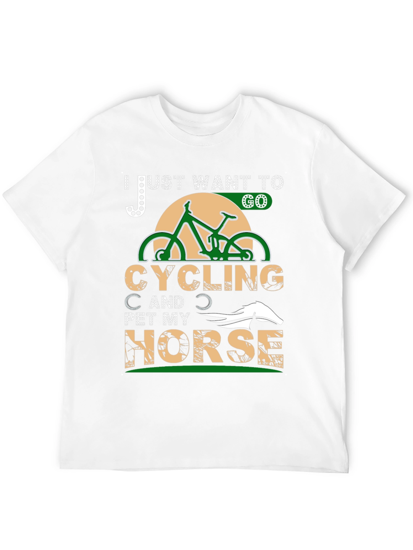 Cycling & Horse Petting T-Shirt - Hobby Tee
