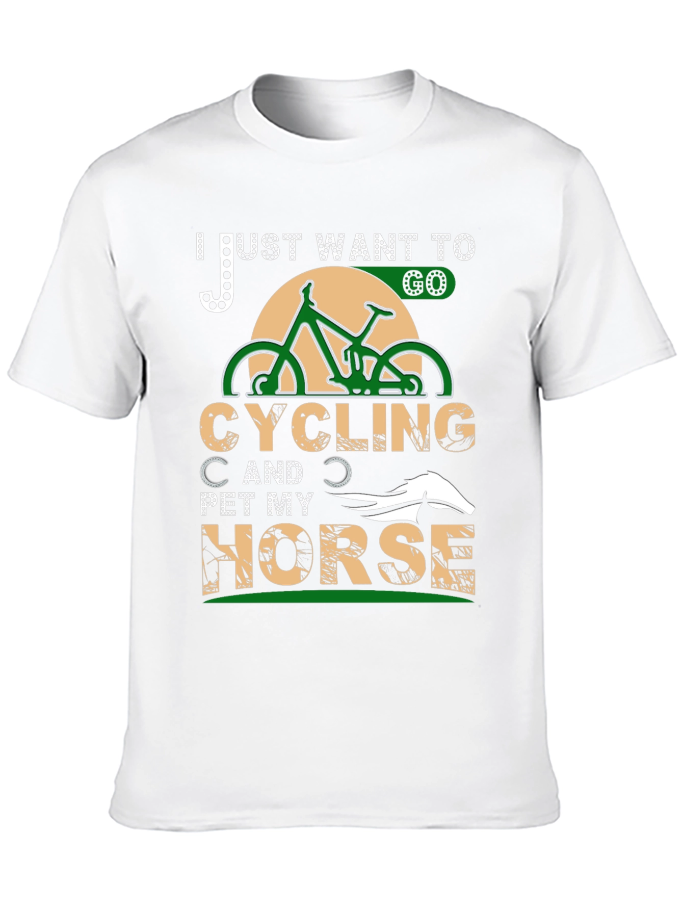 Cycling & Horse Petting T-Shirt - Hobby Tee