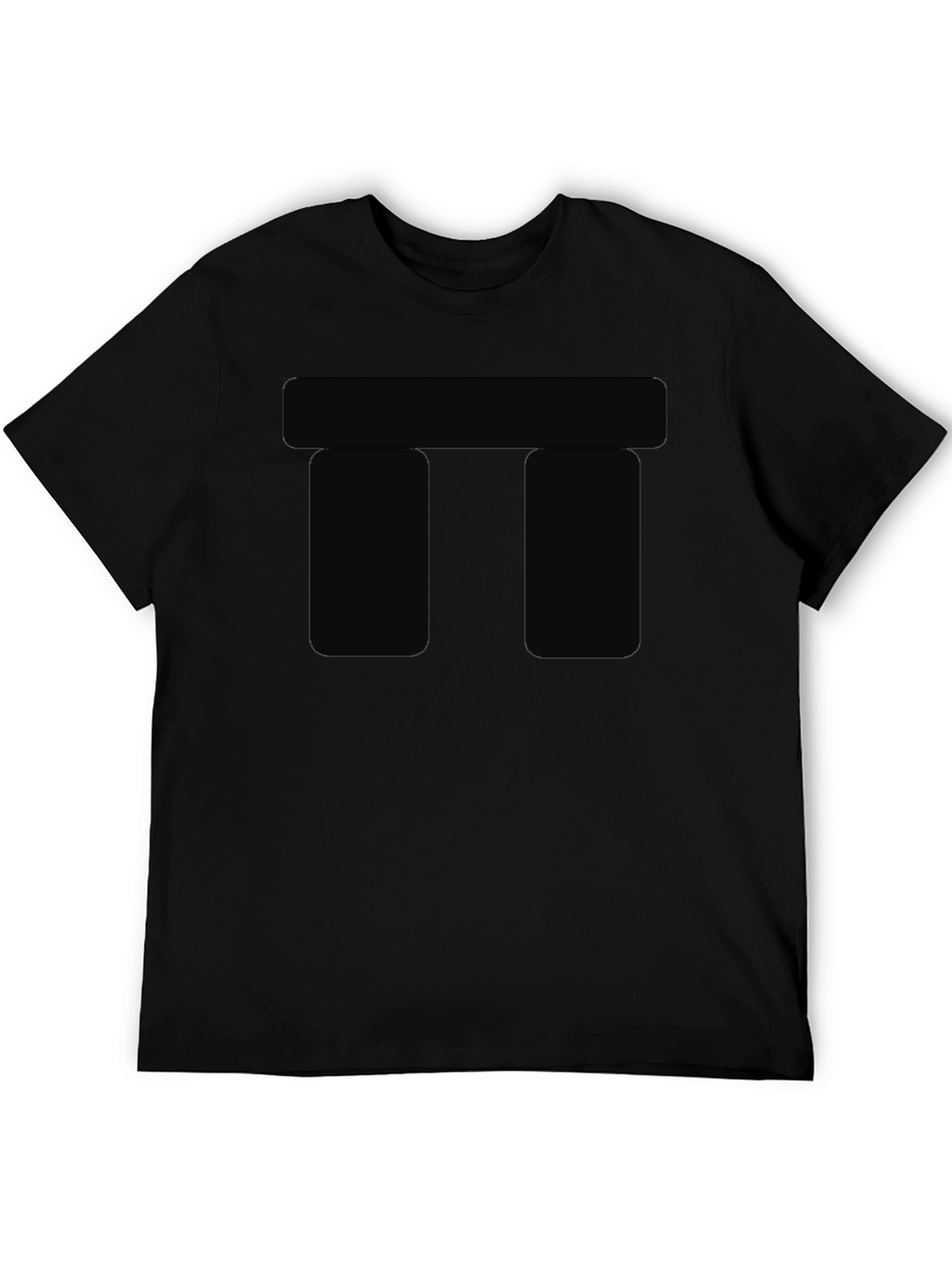 Black Cotton Casual T-Shirt for Men