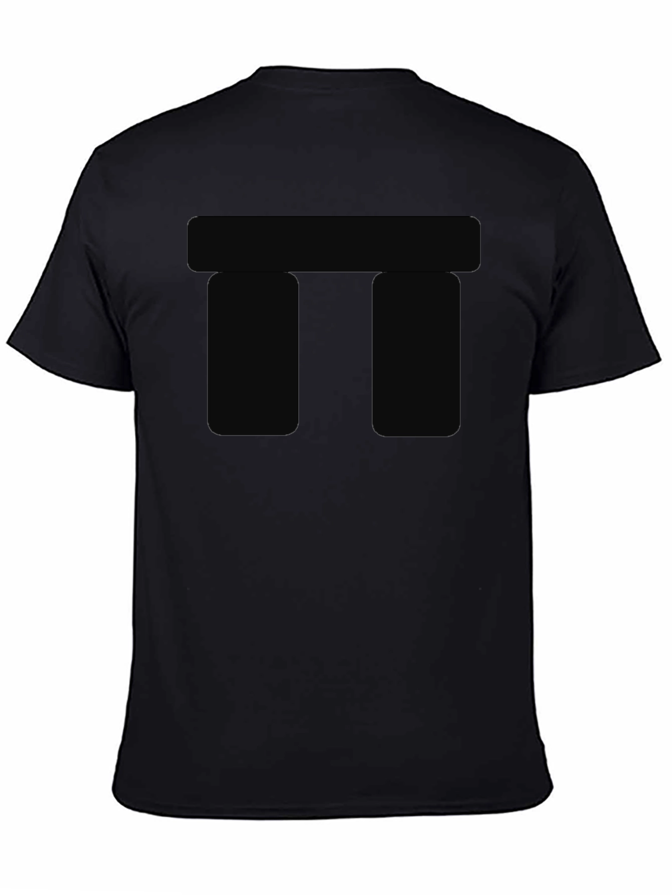Black Cotton Casual T-Shirt for Men
