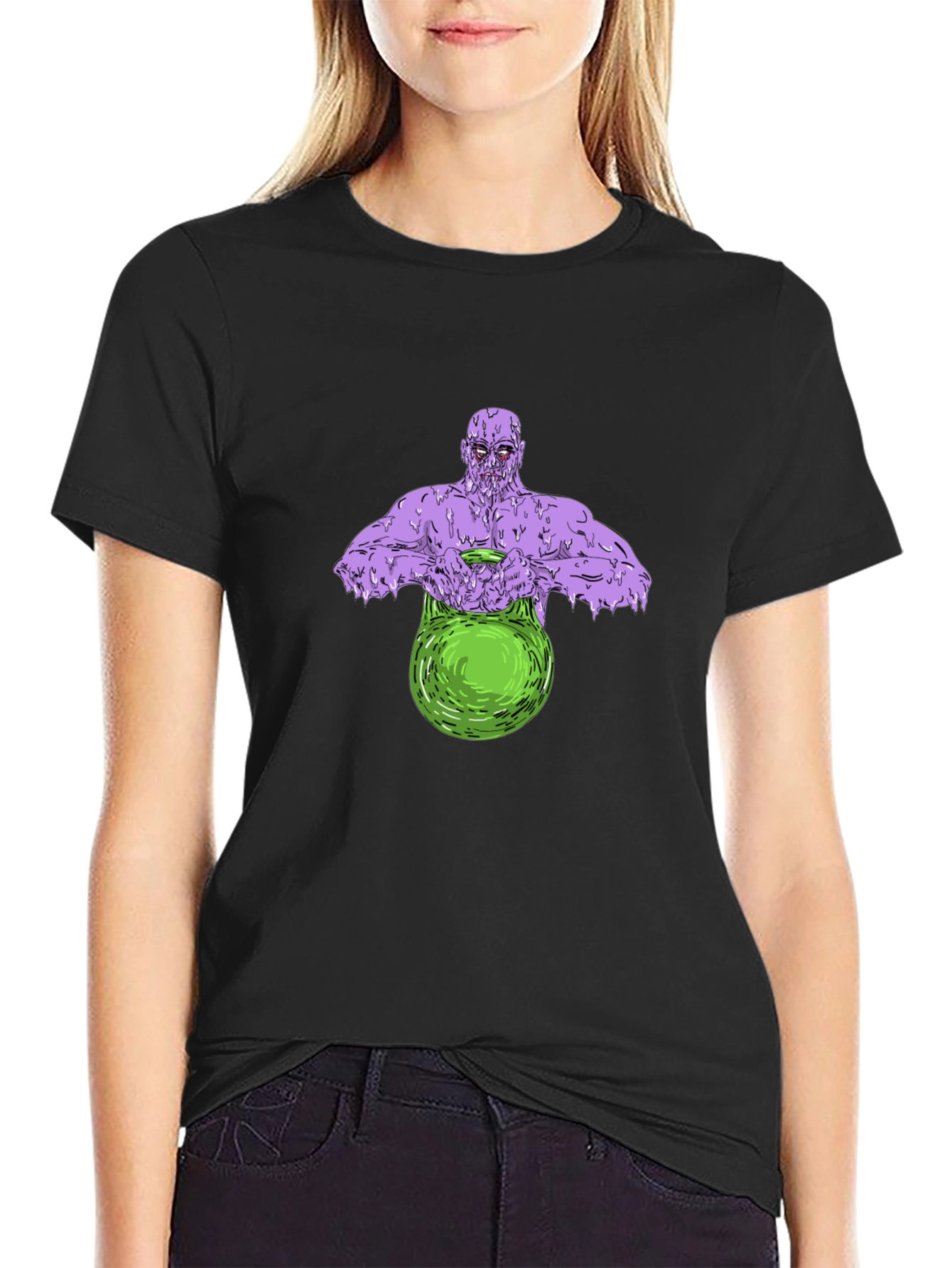 Zombie Lifting Kettlebell Graphic T-Shirt