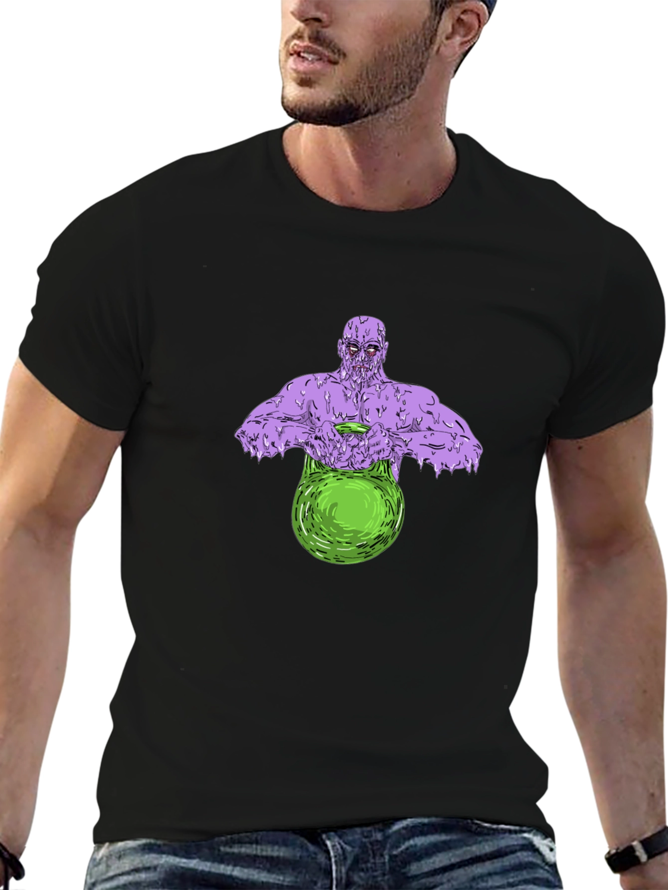Zombie Lifting Kettlebell Graphic T-Shirt