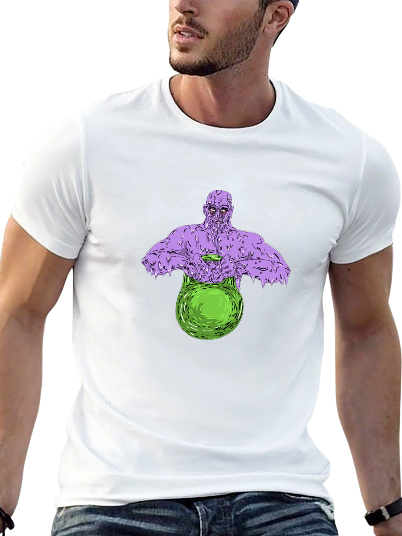 Zombie Lifting Kettlebell Graphic T-Shirt
