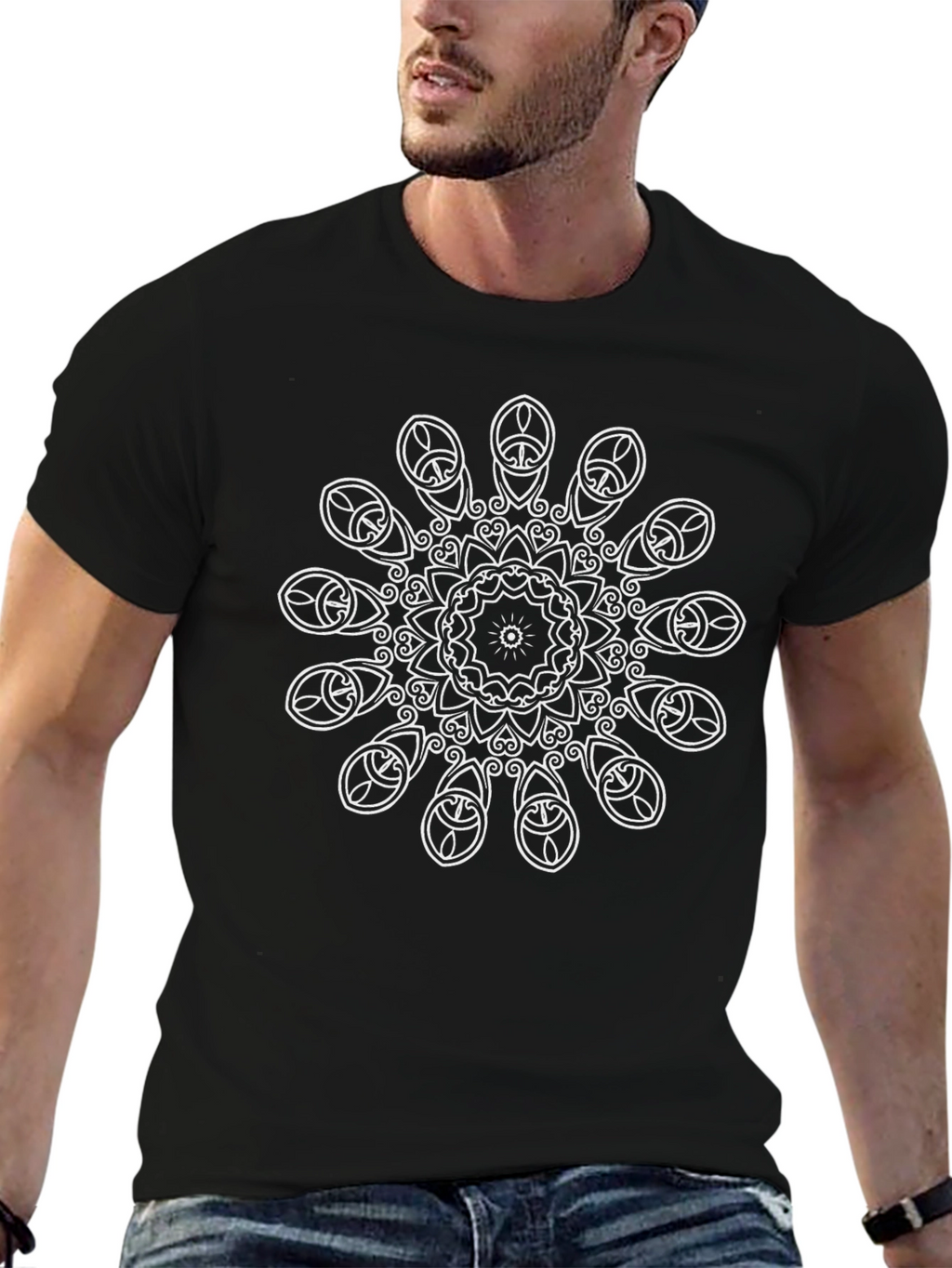 Mandala Graphic Tee - Black